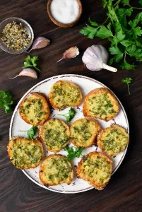 cannabis infused cheesy garlic bread