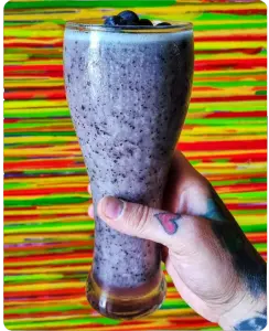 cannabis infused blue raspberry slushie