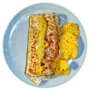 cannabis infused bean and cheese burrito
