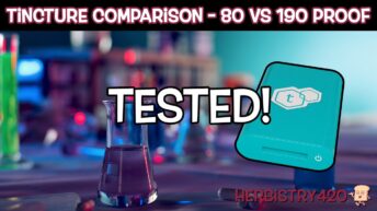 80 proof vs 190 proof tincture alcohol