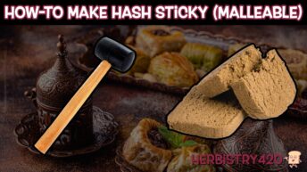 make dry hash sticky and malleable