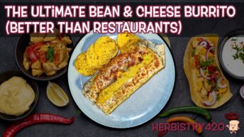cannabis infused bean and cheese burrito