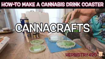 cannabis resin coaster DIY