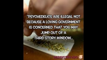 cannabis inspired end table