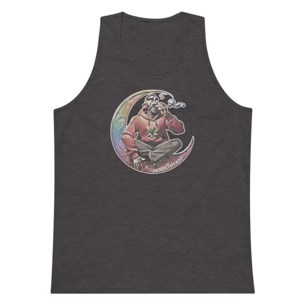 Smoking On The Moon – Men’s premium tank top - Image 6