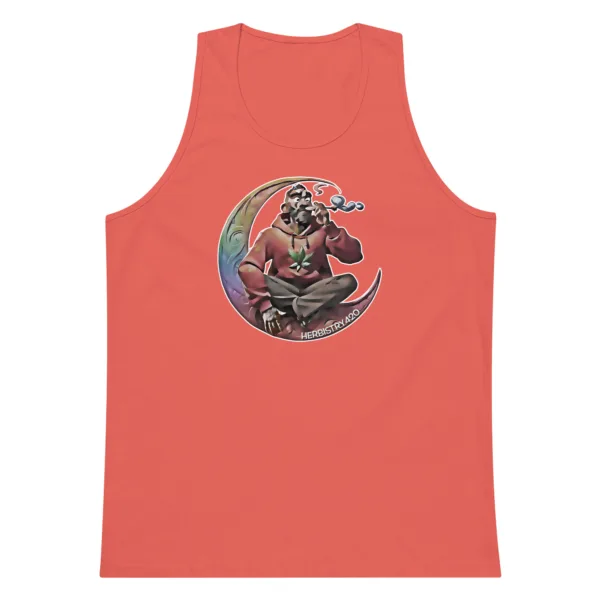 Smoking On The Moon – Men’s premium tank top - Image 9