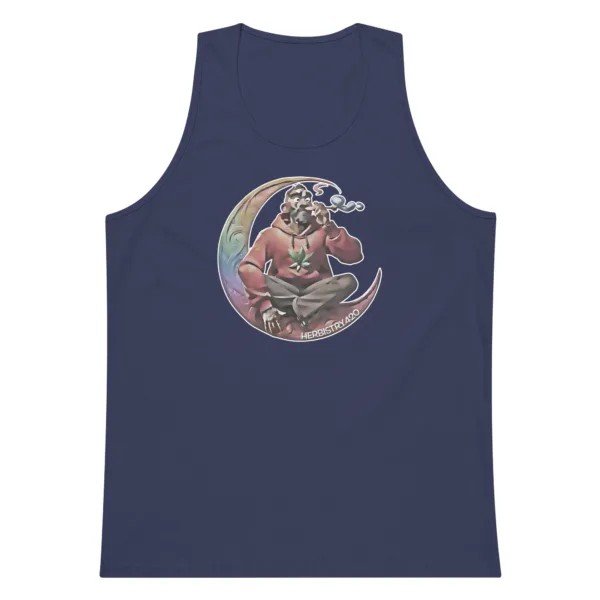 Smoking On The Moon – Men’s premium tank top - Image 7