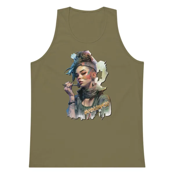 SteamPunk Girl 2 – Men’s premium tank top - Image 7