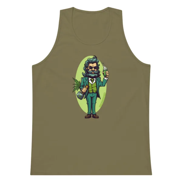 Weed Hipster – Men’s premium tank top - Image 7