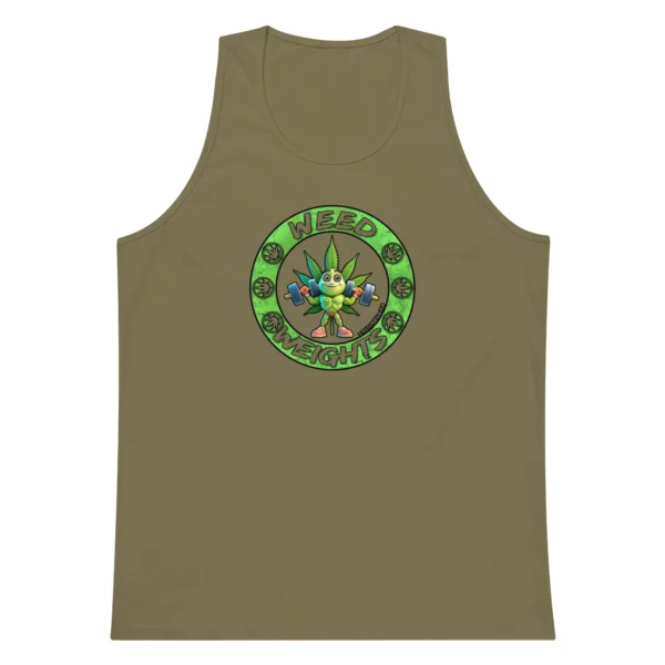 Weed & Weights – Men’s premium tank top - Image 2