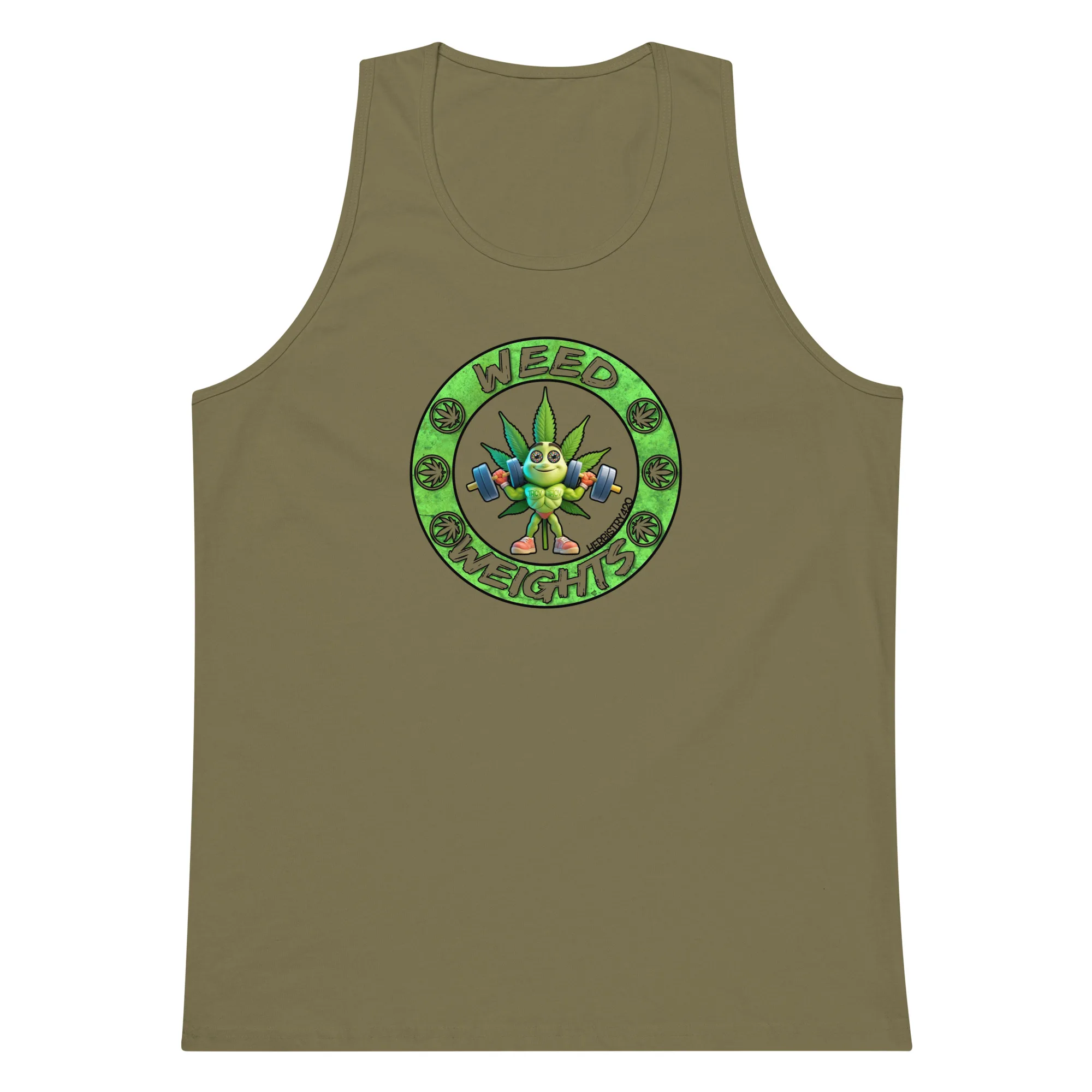 Weed & Weights – Men’s premium tank top