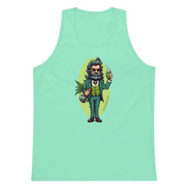 Weed Hipster – Men’s premium tank top - Image 12