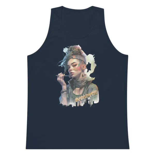 SteamPunk Girl 2 – Men’s premium tank top - Image 4