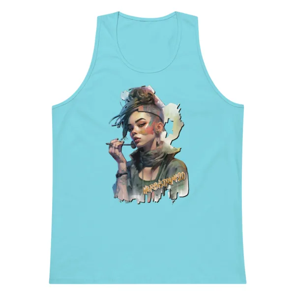 SteamPunk Girl 2 – Men’s premium tank top - Image 11