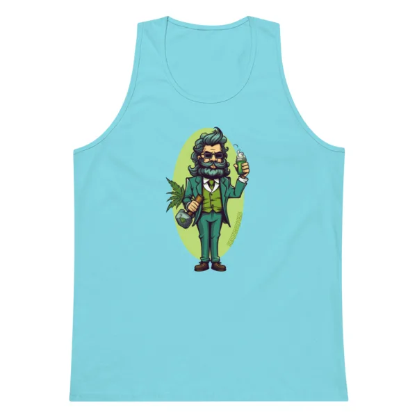 Weed Hipster – Men’s premium tank top - Image 11