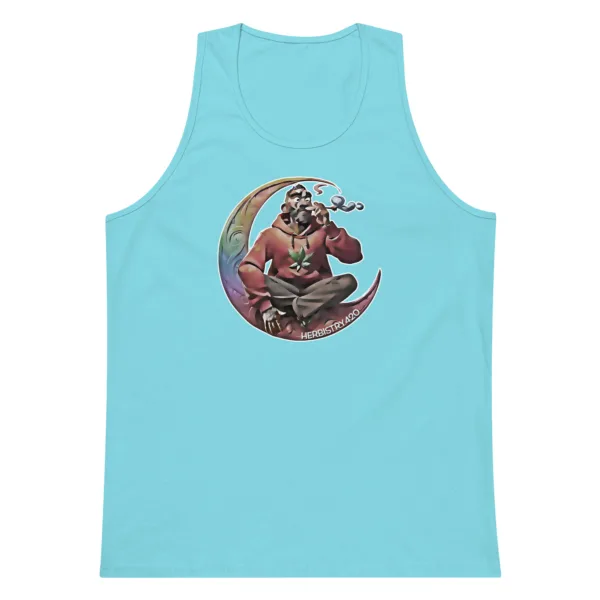 Smoking On The Moon – Men’s premium tank top - Image 11