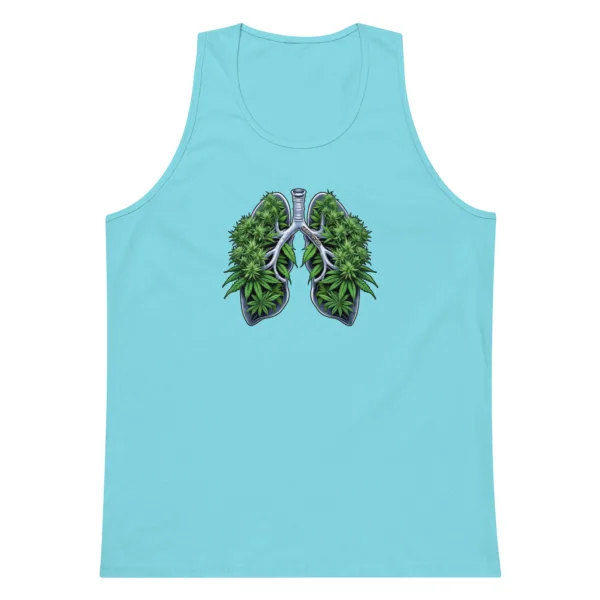 Weed Lungs – Men’s premium tank top - Image 11