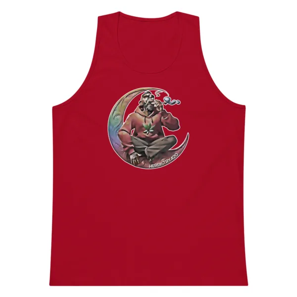 Smoking On The Moon – Men’s premium tank top - Image 4