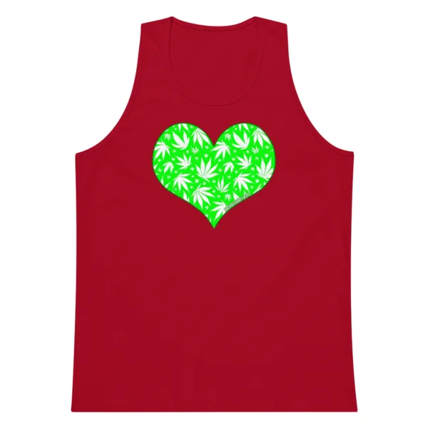 Love Weed – Men’s premium tank top - Image 3