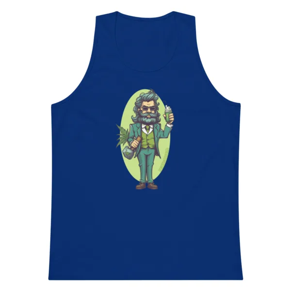 Weed Hipster – Men’s premium tank top - Image 2