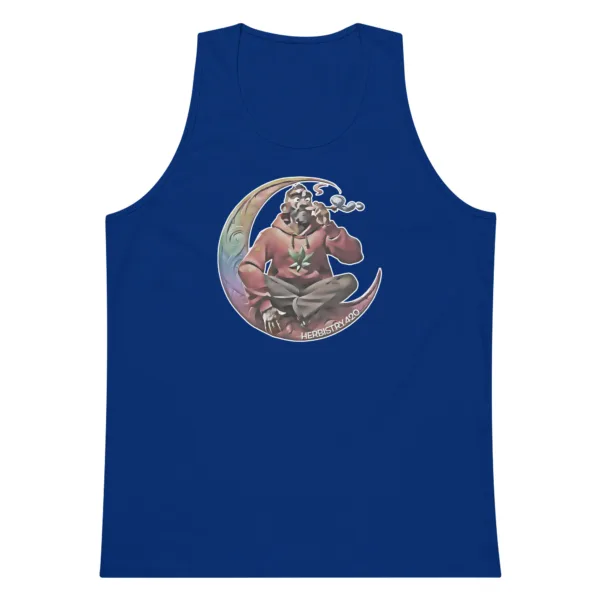 Smoking On The Moon – Men’s premium tank top - Image 3