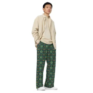 CannaDemon – All-over print unisex wide-leg pants