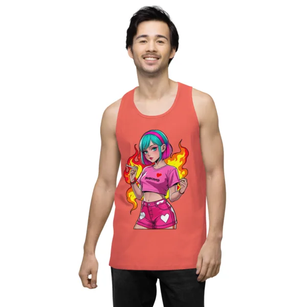 Anime Vape Girl – Men’s premium tank top - Image 8