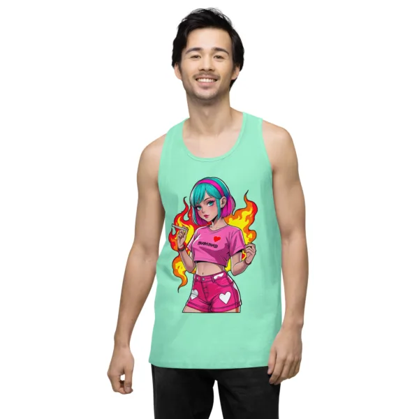 Anime Vape Girl – Men’s premium tank top - Image 12
