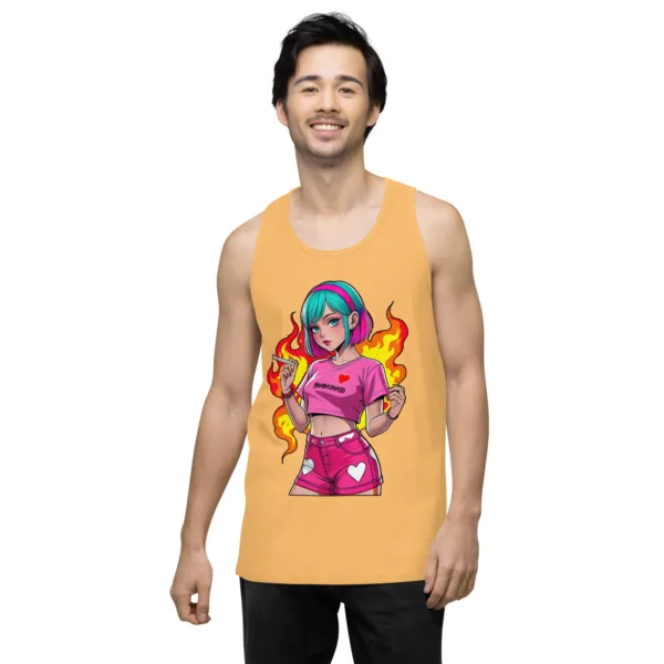 Anime Vape Girl – Men’s premium tank top - Image 10