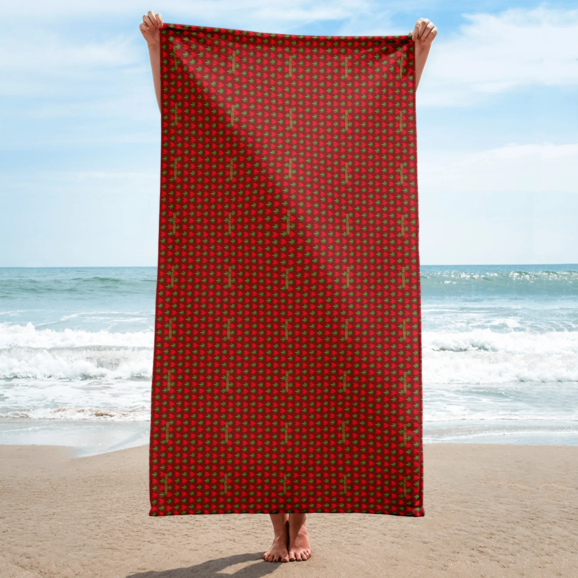 I Love Herbistry420 – Beach Towel