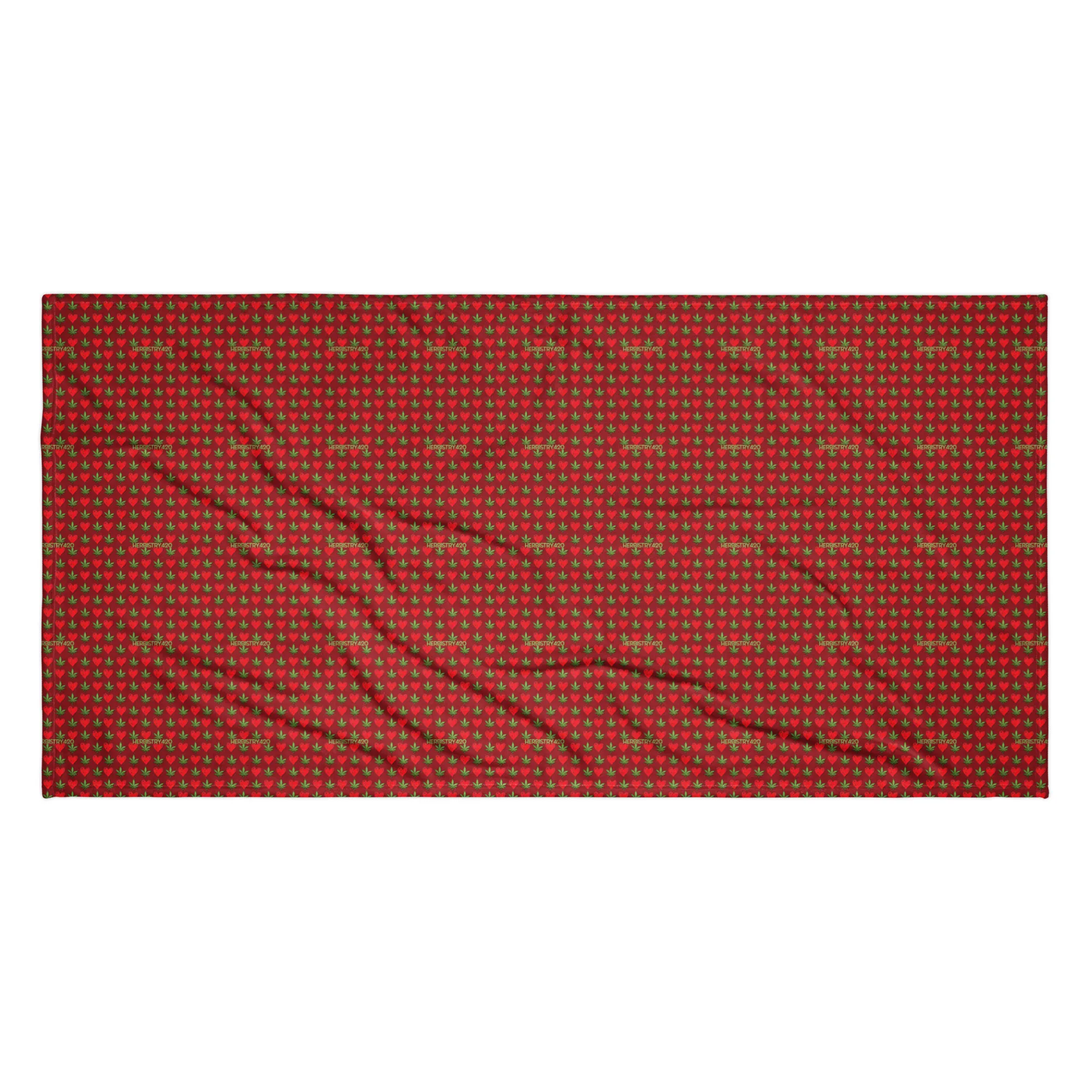 I Love Herbistry420 – Beach Towel - Image 4